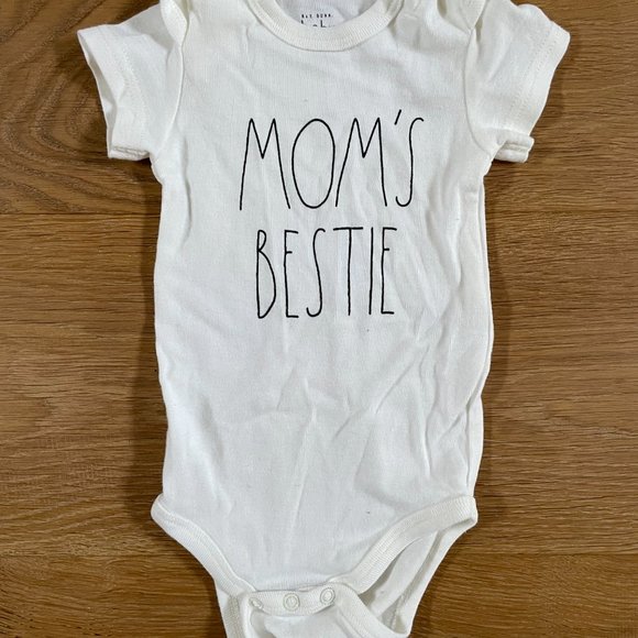 Set of 3 boy's baby bodysuits, one pieces, white grey and black, 1x Rae Dunn - Picture 4 of 7